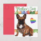 Französische Bulldogge Muttertag French Bulldog Postkarte (Vorne/Hinten)
