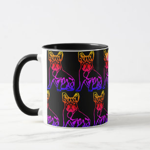 Französische Bulldogge Neon French Bulldog Tasse