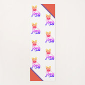 Französische Bulldogge Neon French Bulldog Yogamatte (Vorderseite)