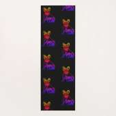 Französische Bulldogge Neon French Bulldog Yogamatte (Rückseite)