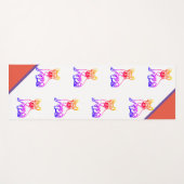 Französische Bulldogge Neon French Bulldog Yogamatte (Vorderseite (Horizontal))