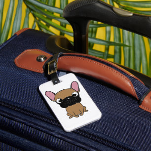 Französische Bulldogge neue Cartoon kawaii Rehjung Gepäckanhänger