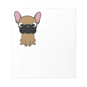 französische Bulldogge neue Cartoon kawaii Rehkitz Notizblock