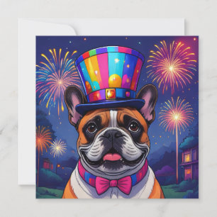Französische Bulldogge Neujahr French Bulldog