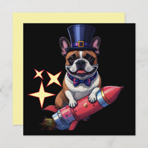 Französische Bulldogge Neujahr French Bulldog