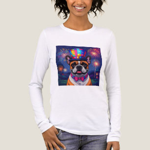 Französische Bulldogge Neujahr French Bulldog Tri-Blend Shirt