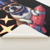 Französische Bulldogge Neujahr lustig  Rakete Sherpadecke (3/4)