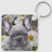 Französische Bulldogge niedlich French Bulldog Schlüsselanhänger (Rückseite)