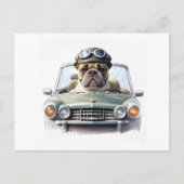 Französische Bulldogge Oldtimer Bulldog Vatertag  Postkarte (Vorderseite)