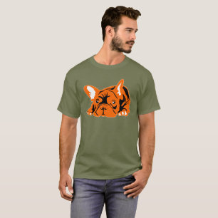 Französische Bulldogge orange T-Shirt