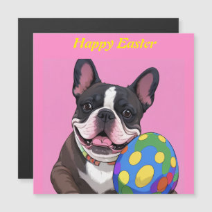 Französische Bulldogge Osterei French Bulldog Magnetkarte