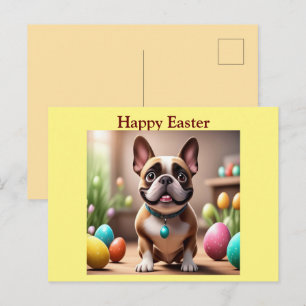 Französische Bulldogge Ostern French Bulldog Feiertagspostkarte