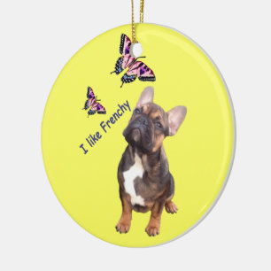 Französische Bulldogge Ostern French Bulldog Keramik Ornament