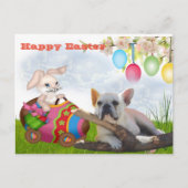 französische Bulldogge Ostern French Bulldog  Postkarte (Vorderseite)