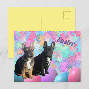 französische Bulldogge Ostern French Bulldog Postkarte