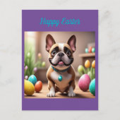 Französische Bulldogge Ostern French Bulldog Postkarte (Vorderseite)