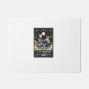 Französische Bulldogge Papa Vintage Skelett Tarot  Fußmatte