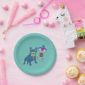 Französische Bulldogge Papierteller (Party)