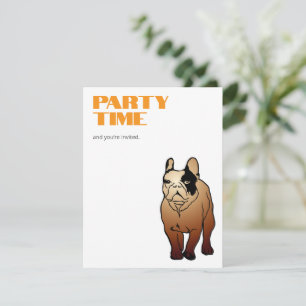 Französische Bulldogge-Party-Einladung