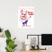 Französische Bulldogge Party Plakat (Heimbüro)