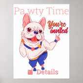 Französische Bulldogge Party Plakat (Vorne)