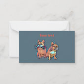 Französische Bulldogge play with fun Mitteilungskarte (Vorderseite)