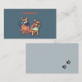 Französische Bulldogge play with fun Mitteilungskarte (Vorne/Hinten)