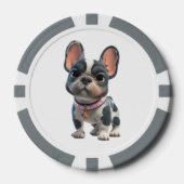 Französische Bulldogge Pokerchips (Vorderseite)