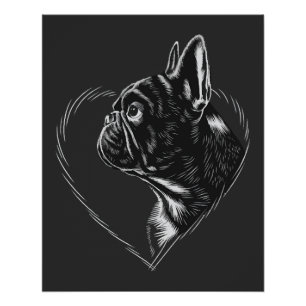 Französische Bulldogge Poster