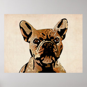 Französische Bulldogge Poster