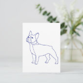 Französische Bulldogge Postkarte (Stehend Vorderseite)