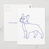 Französische Bulldogge Postkarte (Vorne/Hinten)