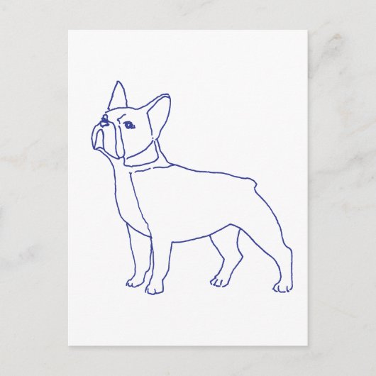 Französische Bulldogge Postkarte (Vorderseite)