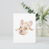 Französische Bulldogge Postkarte, Geschenk für Hun Postkarte (Stehend Vorderseite)