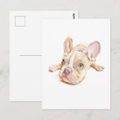Französische Bulldogge Postkarte, Geschenk für Hun Postkarte (Vorne/Hinten)