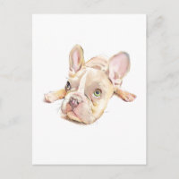 Französische Bulldogge Postkarte, Geschenk für Hun