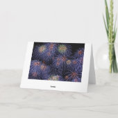 Französische Bulldogge Postkarte happy New year (Rückseite)