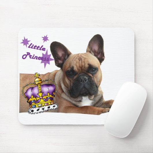 Französische Bulldogge Princess French Bulldog Mousepad (Mit Mouse)