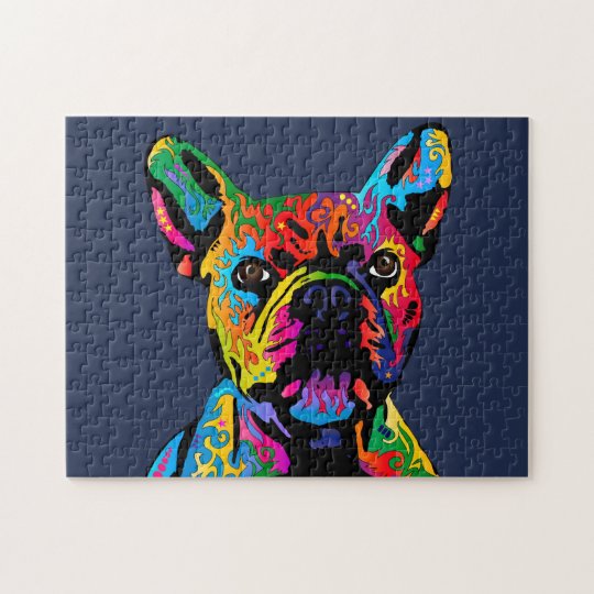 Puzzle 1000 Teile mit Poster French Bulldog 50 x 70 cm Französische Bulldogge 