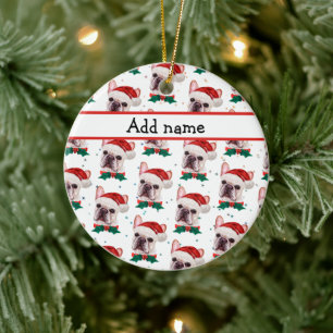 Französische Bulldogge Rasse Weihnachten Hund Must Keramik Ornament