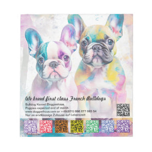 Französische Bulldogge Reißblock Flyer Notizblock