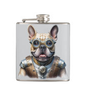 Französische Bulldogge Roboter Vatertag Flachmann (Vorderseite)