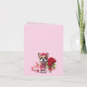 Französische Bulldogge Rosen French Bulldog Einladung (Rückseite)