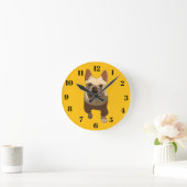 Französische Bulldogge Rund Uhr (Zuhause)