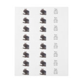 Französische Bulldogge Rundum-Adressaufkleber (Bogen)