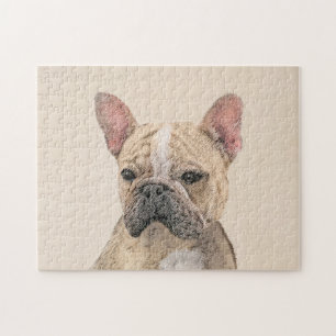 Französische Bulldogge (Sable) Malerei - Süße Orig Puzzle