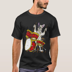 Französische Bulldogge Schlagzeuger Percussion Hu T-Shirt