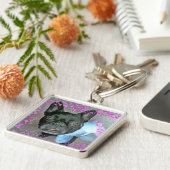 Französische Bulldogge Schlüsselanhänger (Seite)