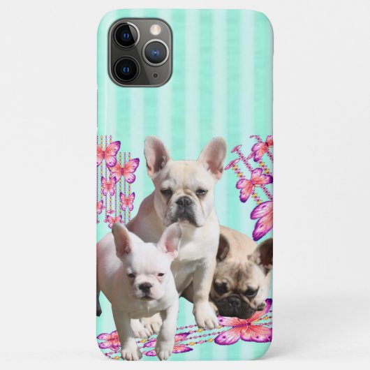 Französische Bulldogge Schmetterling Bulldog Case-Mate iPhone Hülle (Rückseite)
