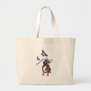 Französische Bulldogge Schmetterling  Bulldog Jumbo Stoffbeutel